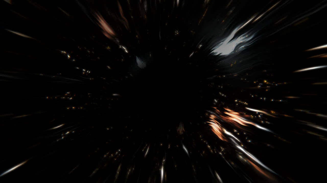 una toma vfx del viaje en el tiempo en el espacio con estrellas, planetas, nebulosas e imágenes