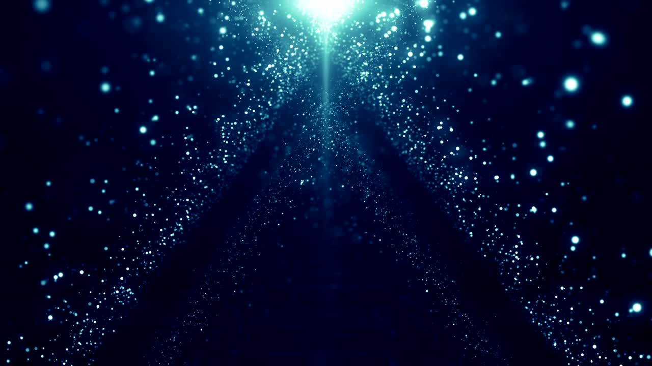 파란 먼지 입자 추상적인 빛 보케 모션 제목 영화적 배경 루프
