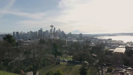 seattle skyline and cityscape with the space needle