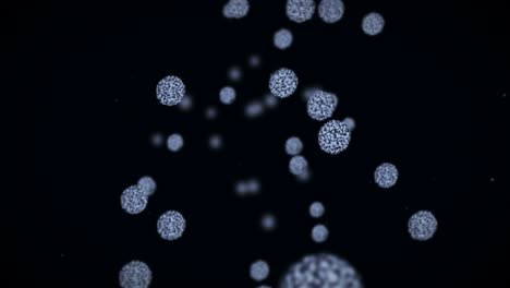 virus cell in spherical shape. pathogenic viruses causing infection. loop animation of human virus. bacterial microorganism. viral disease outbreak.