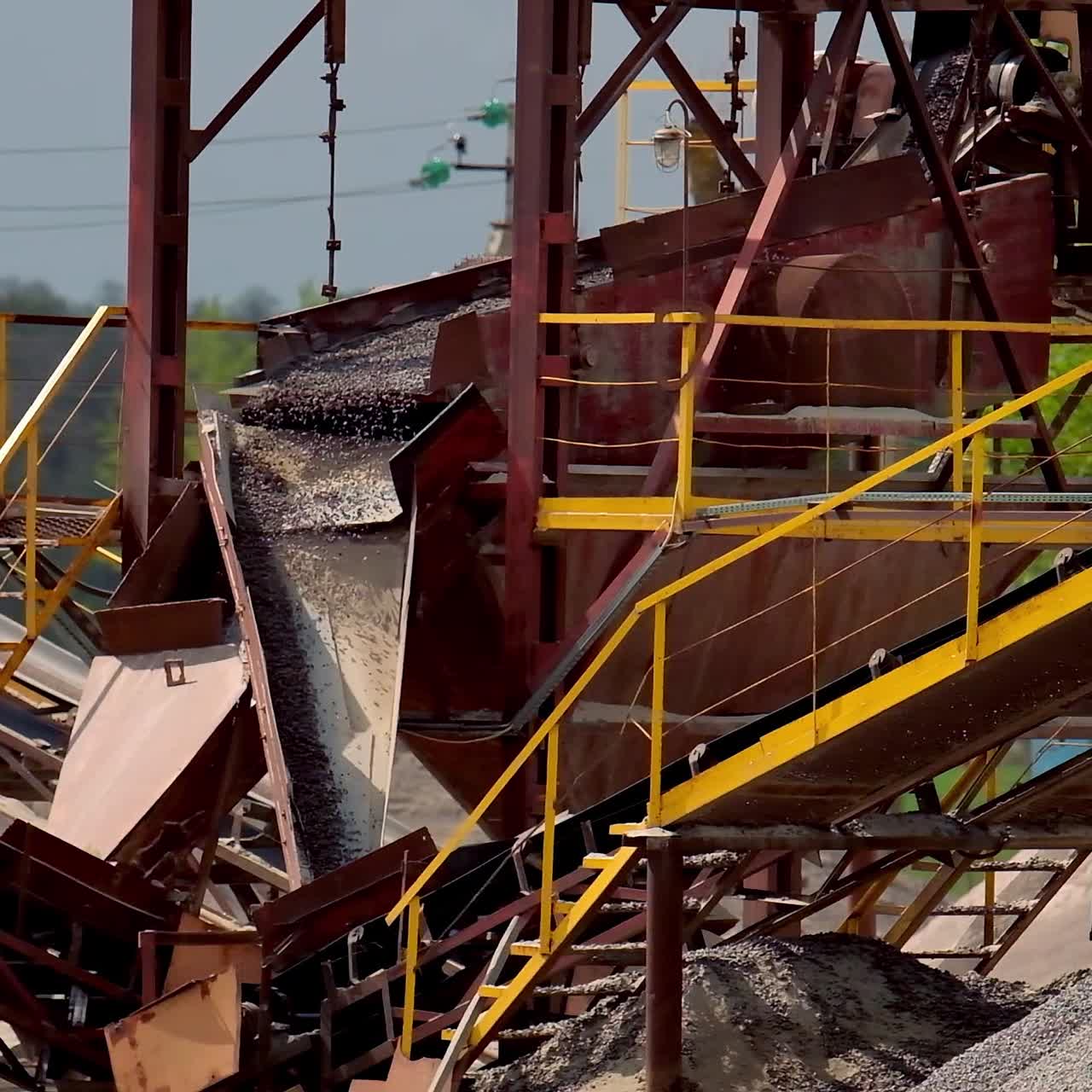 Large equipment in quarry