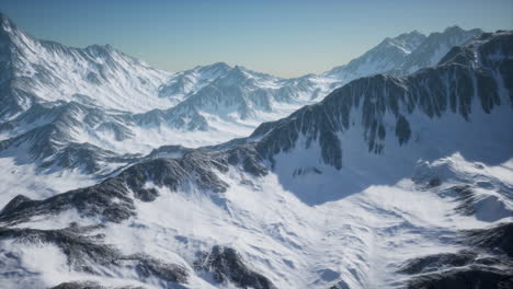 snow covered beautiful mountain peaks