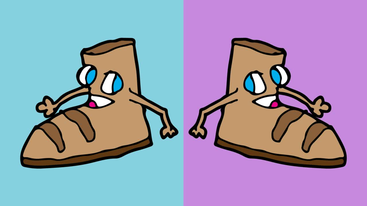 어린이들이 신발의 테마로 팝 아트 무결한 배경을 그리고 있습니다.