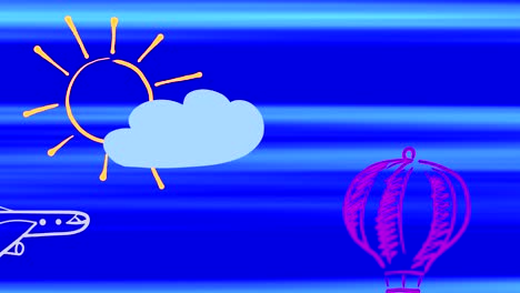 looped animation of moving drawn picture