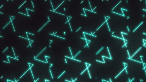 Glowing-green-line-pattern-on-black-background