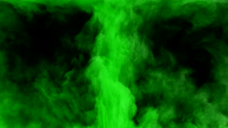 nube de polvo giratorio de humo de color verde para transiciones y superposición