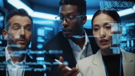 team collaboration on a digital interface