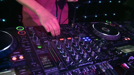 dj performing at a nightclub