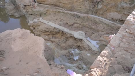 archaeological excavation of ancient ruins