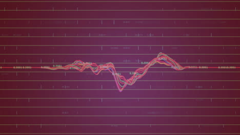 animación del procesamiento de datos financieros sobre un fondo oscuro
