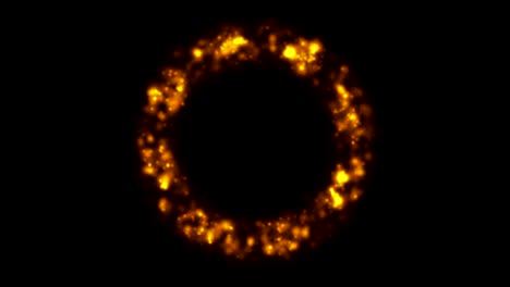 orange glowing circle ring video animation