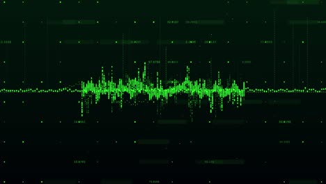 green graph moving against black background