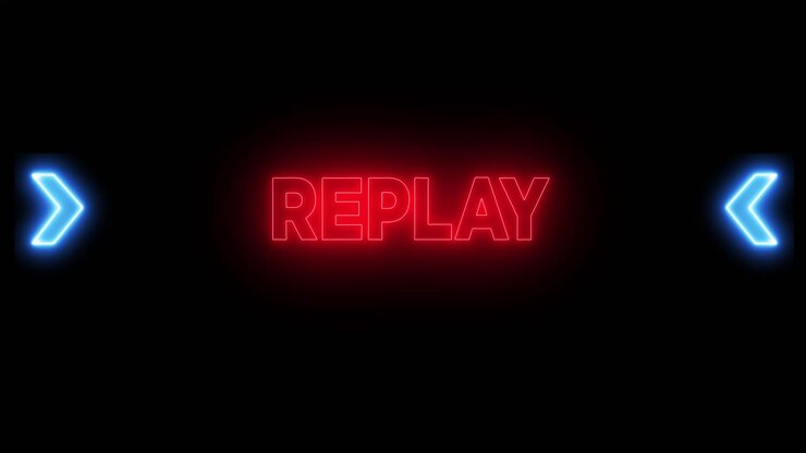 Replay Neon Sign