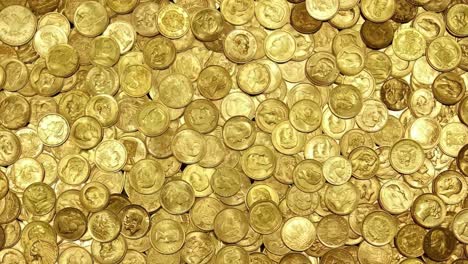 pile of gold coins in rotation
