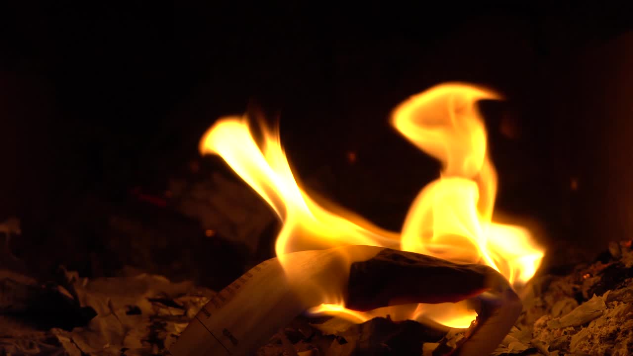 Burning paper files and bills