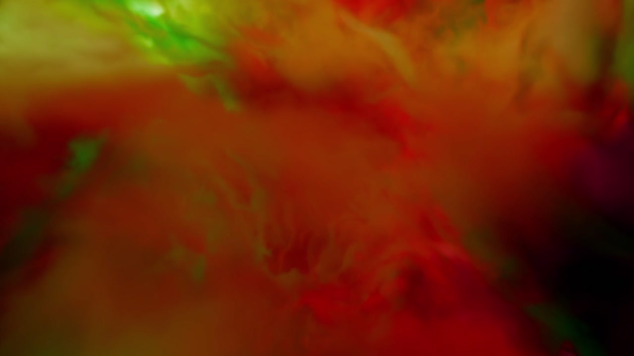 Sfondo astratto colorato con fumo verde, rosso e rosa