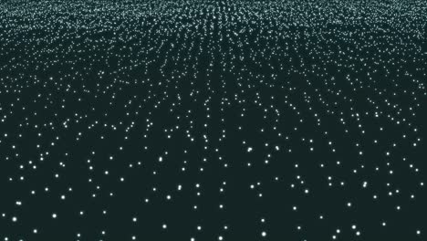 puntos de baile futuristas en una cuadrícula. animación de video 4k. luces en movimiento en un fondo oscuro.