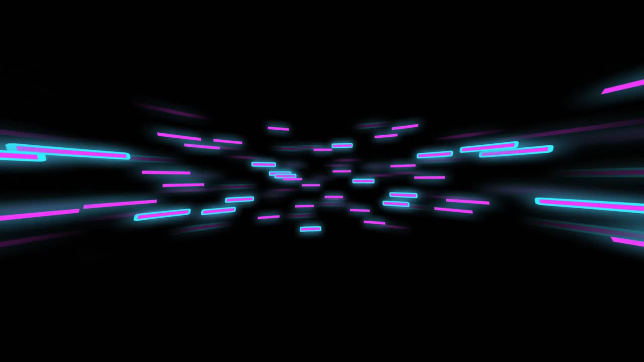 animación de rastros luminosos de transferencia de datos que se mueven sobre un fondo negro