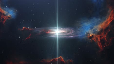 Galaxie-Mit-Hell-Funkelnden-Sternen-Sehen-Nebel,-Das-Universum