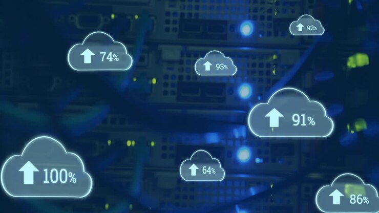 Upload progress clouds 4k