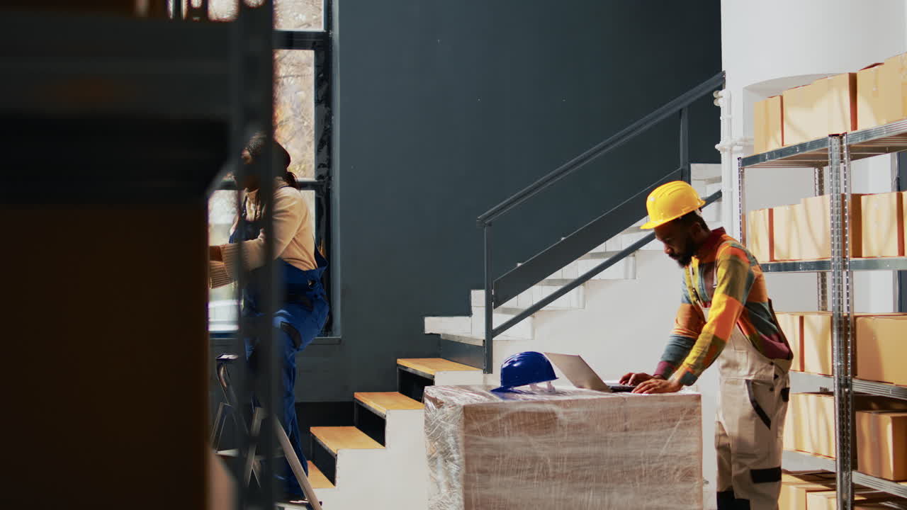 Warehouse Workers Checking Inventory