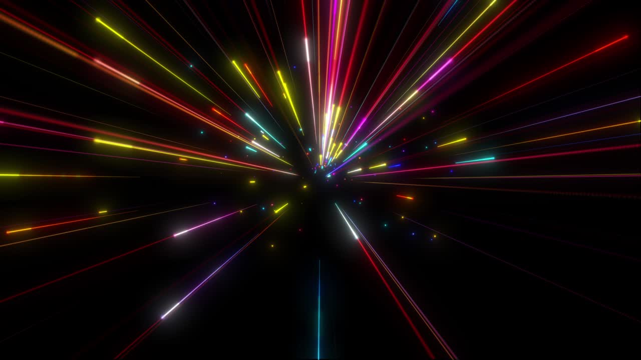 sfondo colorato di strisce di luce supersonica in loop