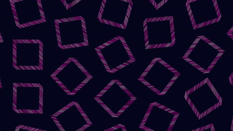 geometric pattern of green squares on black background