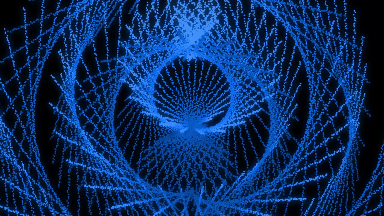 patrón de forma de punto de color azul animación gráficos de movimiento