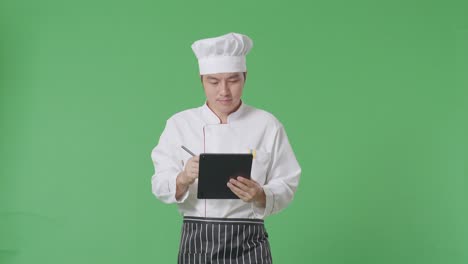 chef tomando notas