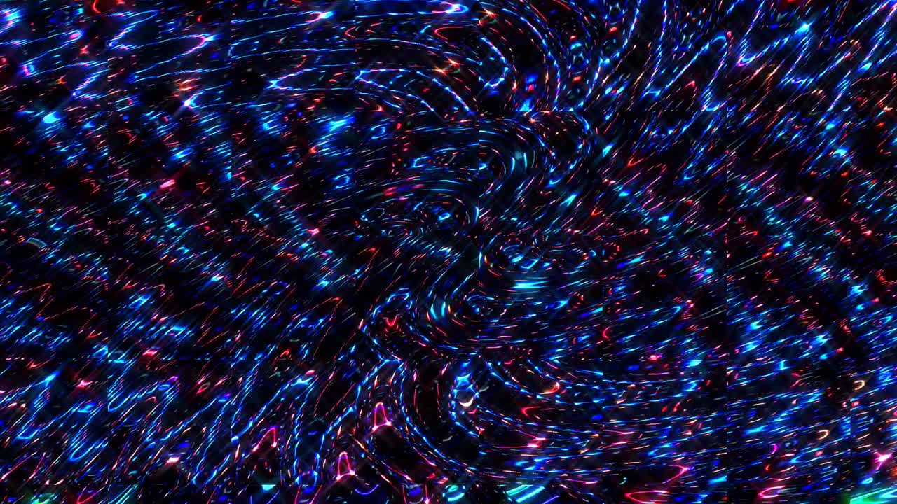 линейное волновое движение, красочное, на черном фоне