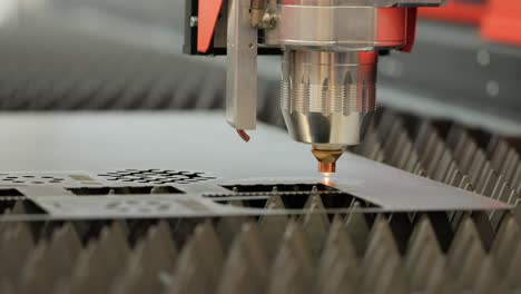 CNC-Laser-cutting-of-metal,-modern-industrial-technology.