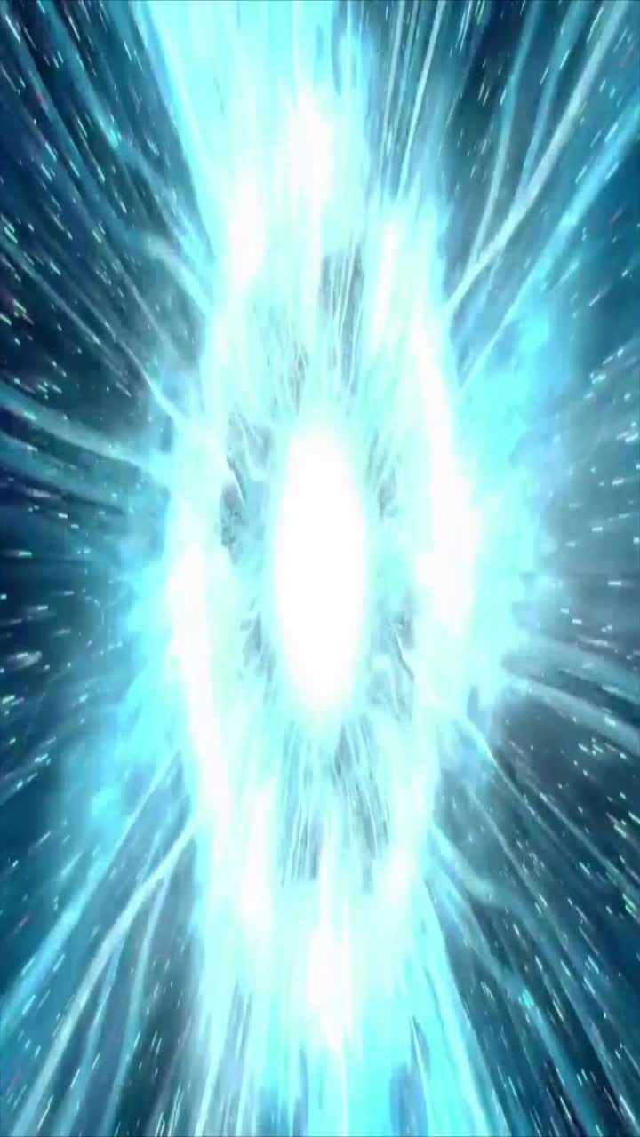 Abstract Blue Energy Vortex with Bright Pulsing Light