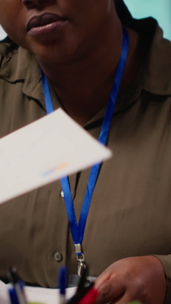 Vertical Video Four women setting a strategy and exchanging insights in multinational company