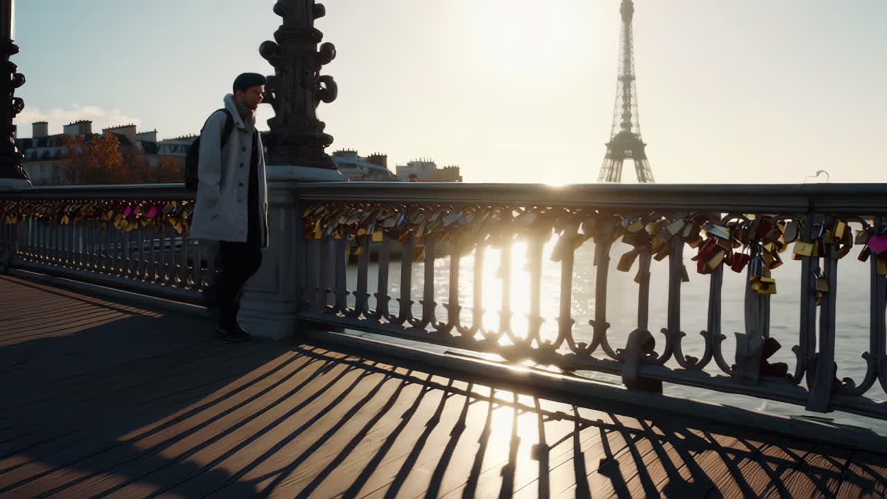 Love locks on a bridge in Paris