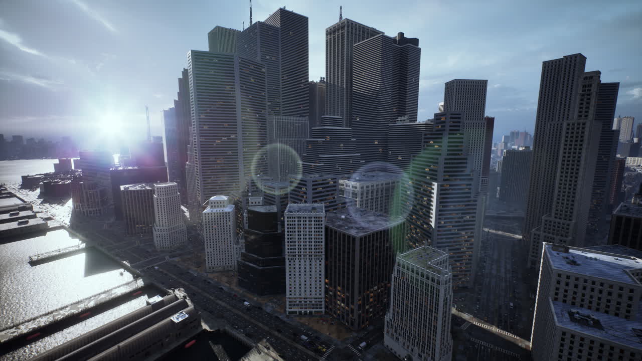 Aerial View of a Modern City