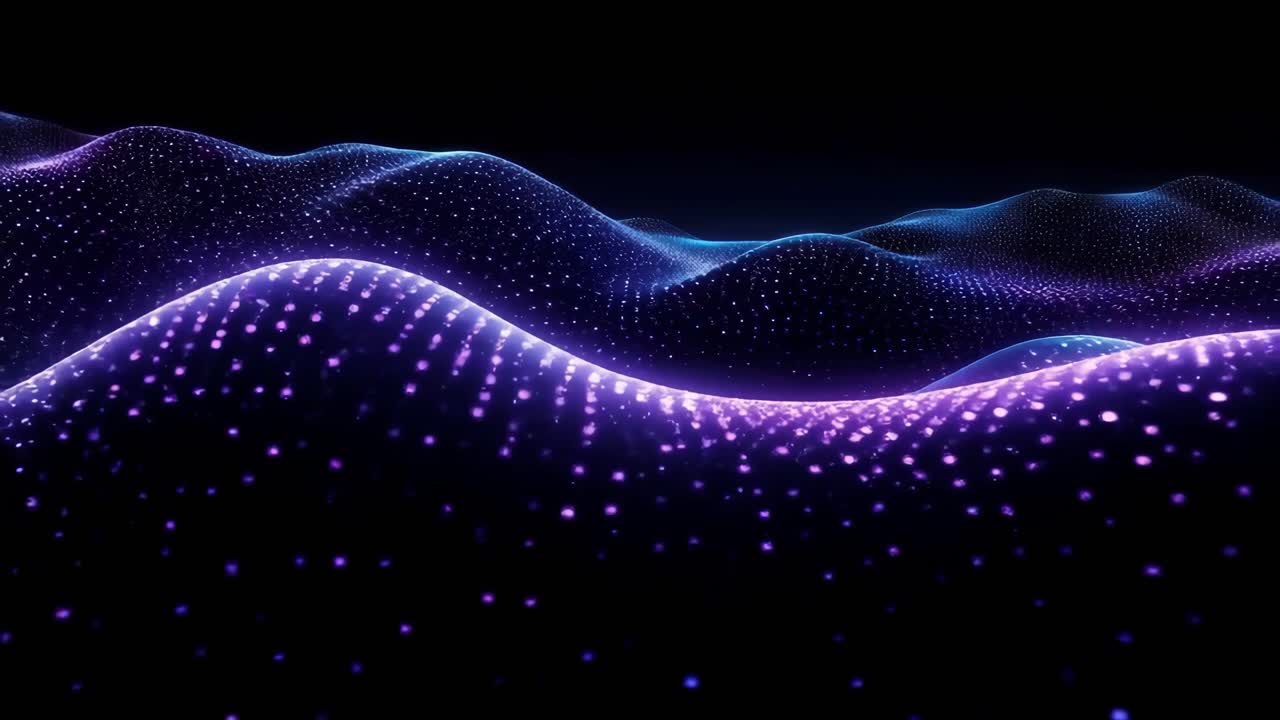 A mesmerizing video concept of glowing, undulating waves of light