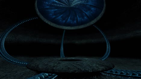fantasía ciencia ficción cueva alienígena 3d renderización de la ilustración