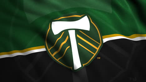 portland timbers logo on a flag