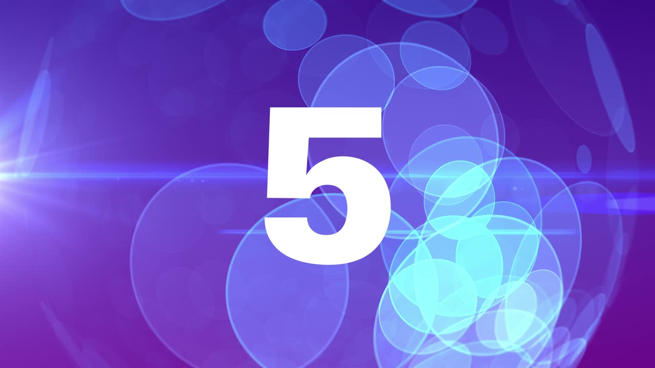 los números cuentan regresivamente en el fondo del planeta