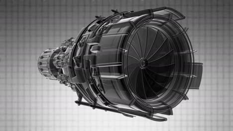 rotate jet engine turbine