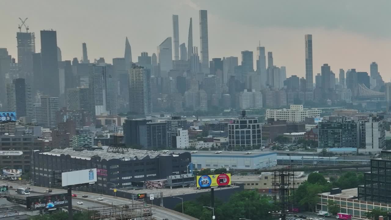 Stunning aerial view of New York City skyline captured by drone