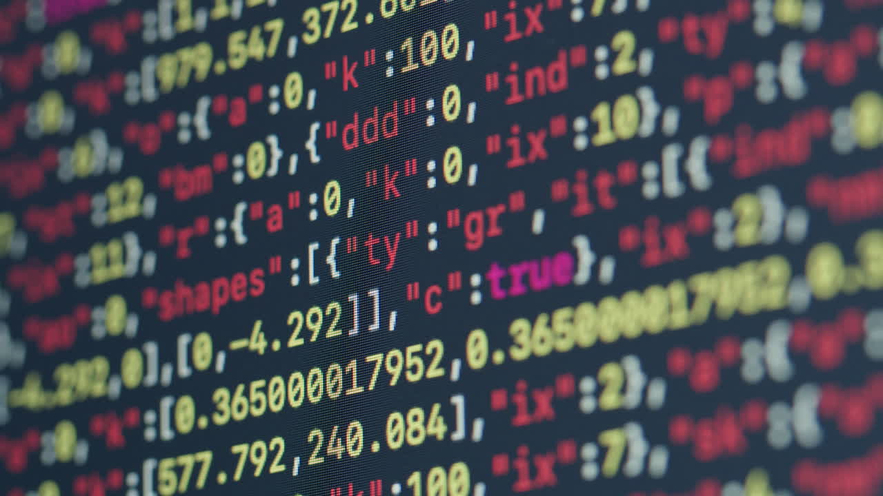 código de computadora en la pantalla