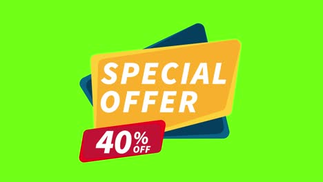 banner de oferta especial con un 40% de descuento