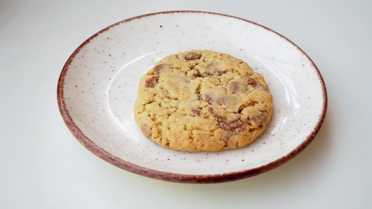 Chocolate Chip Cookie on a Plate