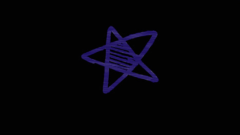 purple hand drawn star