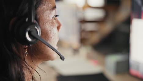 customer support representative with headset