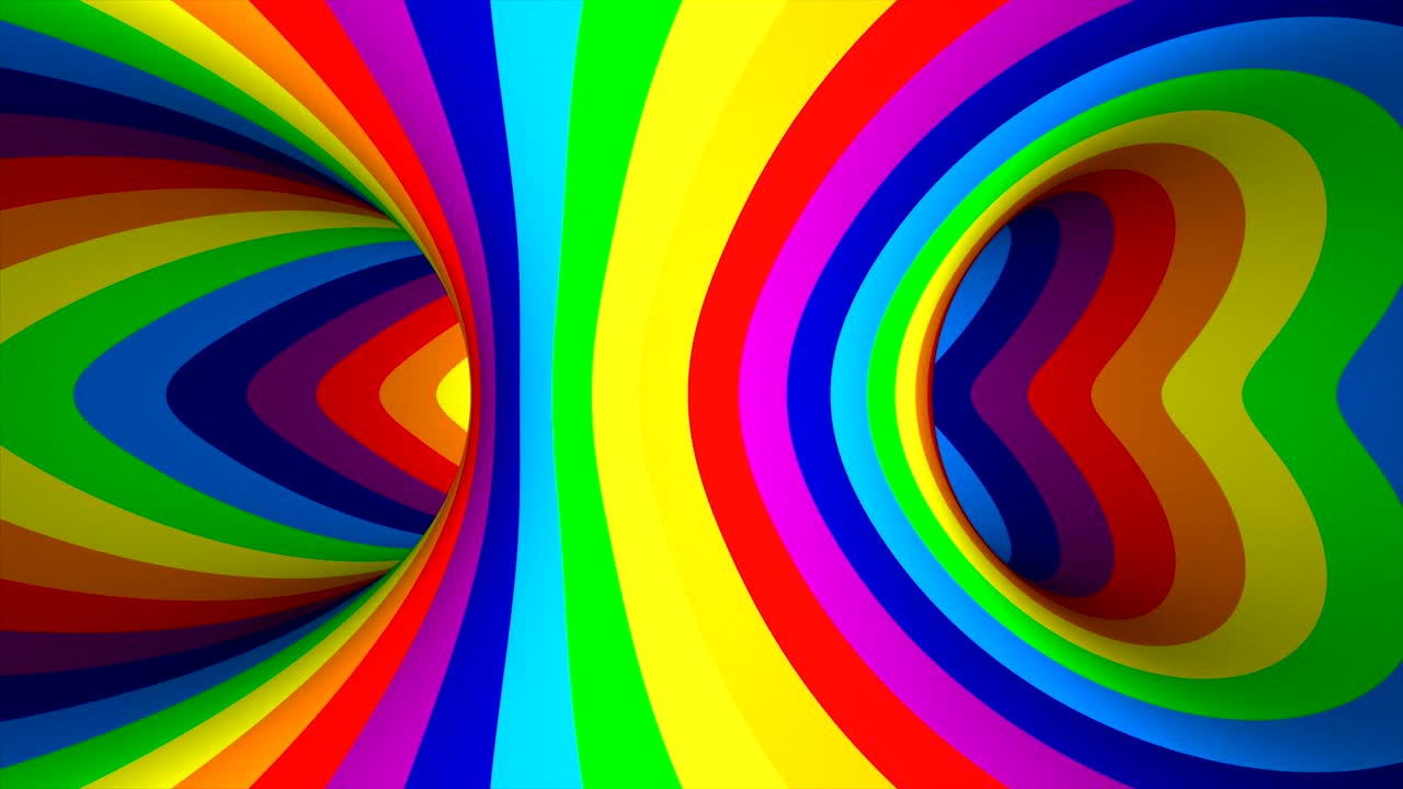 agujero de toro rayado de color. ilustración 3d