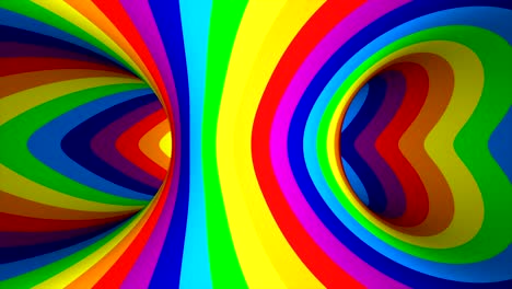 agujero de toro rayado de color. ilustración 3d