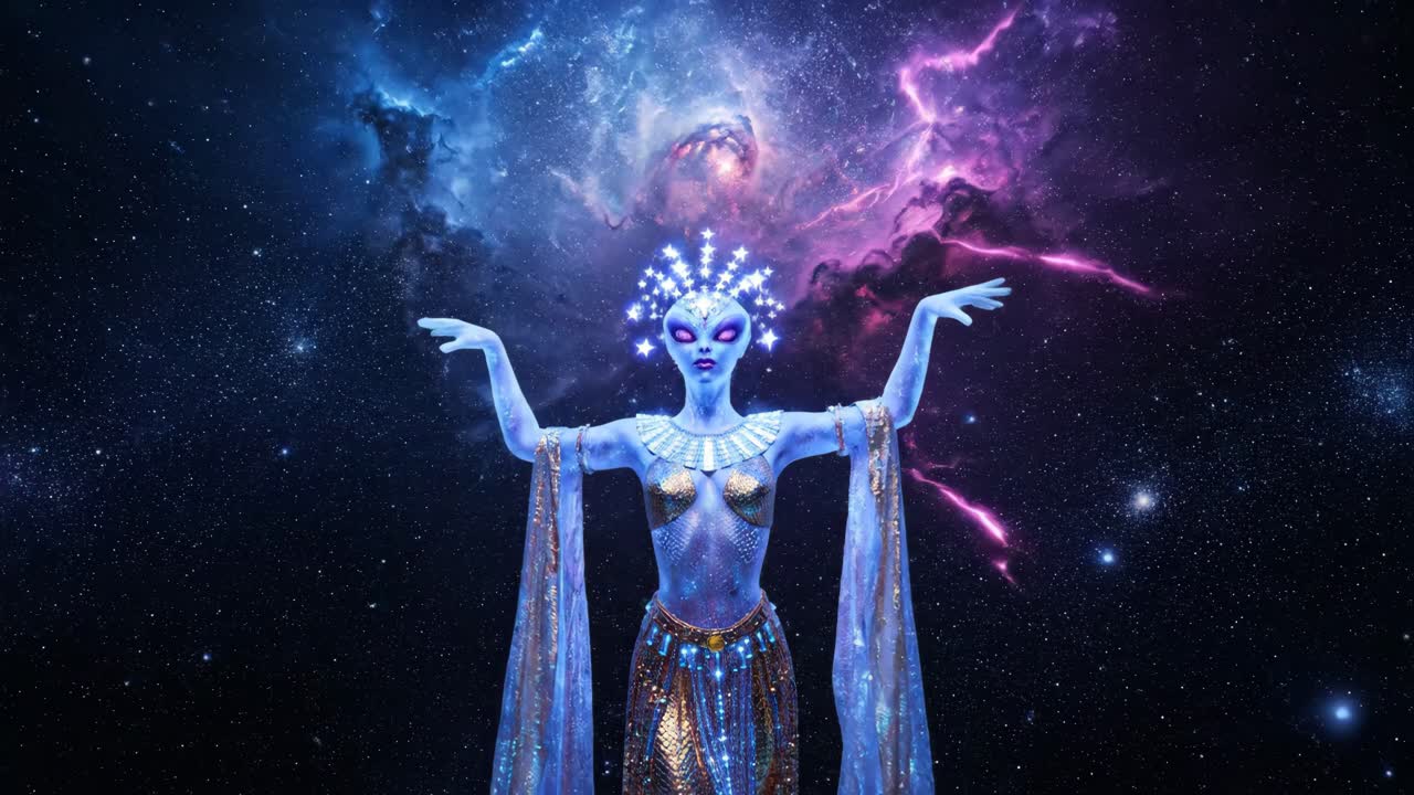Alien Queen in a Cosmic Galaxy