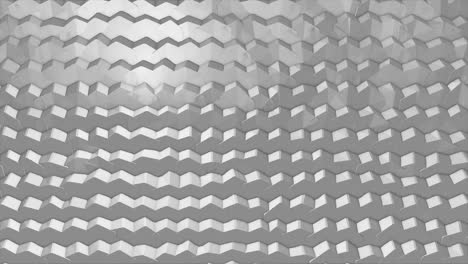 superficie geométrica poligonal blanca. bucle sin costuras generado por computadora fondo de movimiento abstracto